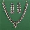American Diamond Classic Necklace with Mehndi Plating
