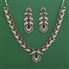 American Diamond Classic Necklace with Mehndi Plating