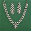 American Diamond Classic Necklace with Mehndi Plating