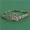 American Diamond Openable kada with Rhodium Plating Mehndi Plating