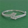 American Diamond Openable kada with Rhodium Plating Mehndi Plating