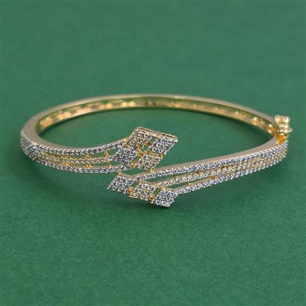 American Diamond Openable kada with 2 Tone Plating