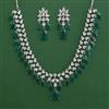 American Diamond Classic Necklace with Rhodium Plating
