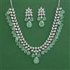 American Diamond Classic Necklace with Rhodium Plating