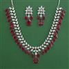 American Diamond Classic Necklace with Rhodium Plating
