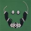 American Diamond Choker Necklace with Rhodium Plating