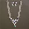 American Diamond Hazoorilal Necklace with Carat Plating