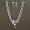 American Diamond Hazoorilal Necklace with Carat Plating