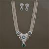 American Diamond Hazoorilal Necklace with Carat Plating