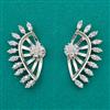 American Diamond Classic Earring with Rhodium Plating 2 Tone Plating