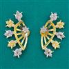 American Diamond Classic Earring with Rhodium Plating 2 Tone Plating