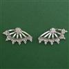 American Diamond Classic Earring with Rhodium Plating 2 Tone Plating