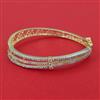 American Diamond Openable kada with Rhodium Plating 2 Tone Plating