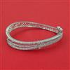American Diamond Openable kada with Rhodium Plating 2 Tone Plating