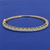 American Diamond Openable kada with Rhodium Plating 2 Tone Plating