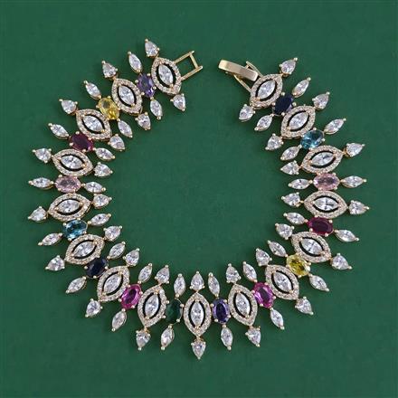 American Diamond Hazoorilal Bracelet with Carat Plating