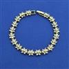 American Diamond Classic Bracelet with Rhodium Plating Mehndi Plating