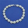 American Diamond Classic Bracelet with Rhodium Plating Mehndi Plating