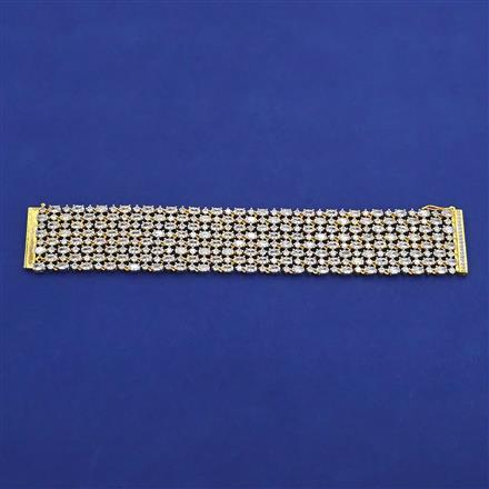 American Diamond Classic Bracelet with 2 Tone Plating Carat Plating
