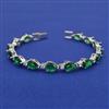 American Diamond Classic Bracelet with Rhodium Plating