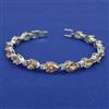 American Diamond Classic Bracelet with Rhodium Plating