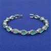 American Diamond Classic Bracelet with Rhodium Plating