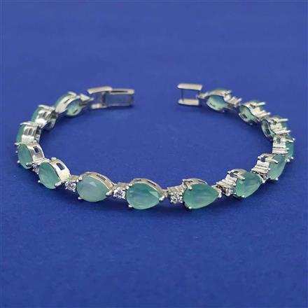 American Diamond Classic Bracelet with Rhodium Plating