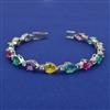 American Diamond Classic Bracelet with Rhodium Plating