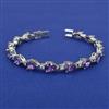 American Diamond Classic Bracelet with Rhodium Plating