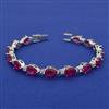 American Diamond Classic Bracelet with Rhodium Plating