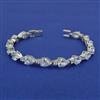American Diamond Classic Bracelet with Rhodium Plating