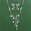 American Diamond Classic Necklace with Rhodium Plating