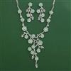 American Diamond Classic Necklace with Rhodium Plating