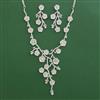 American Diamond Classic Necklace with Rhodium Plating