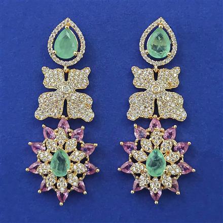 American Diamond Hazoorilal Earring with Carat Plating