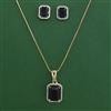 American Diamond Classic Pendant Set with 2 Tone Plating
