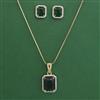 American Diamond Classic Pendant Set with 2 Tone Plating