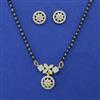American Diamond Classic Mangalsutra with Rhodium Plating 2 Tone Plating