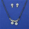 American Diamond Classic Mangalsutra with Rhodium Plating 2 Tone Plating