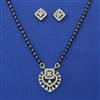 American Diamond Classic Mangalsutra with Rhodium Plating 2 Tone Plating