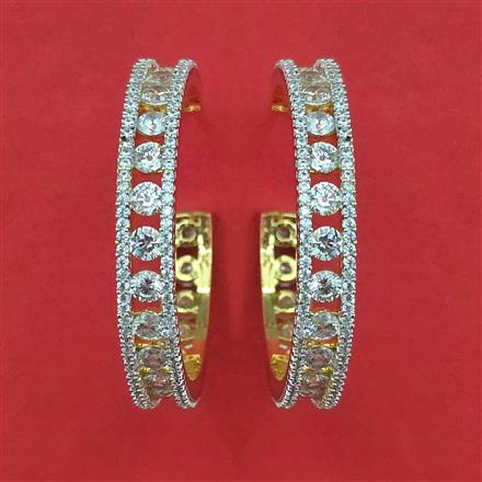 American Diamond Bali with Rhodium Plating 2 Tone Plating