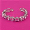 American Diamond Classic Bracelet with Rhodium Plating