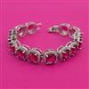 American Diamond Classic Bracelet with Rhodium Plating