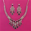 American Diamond Classic Necklace with Rhodium Plating