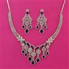 American Diamond Classic Necklace with Rhodium Plating