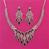 American Diamond Classic Necklace with Rhodium Plating