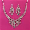 American Diamond Classic Necklace with Rhodium Plating