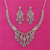 American Diamond Classic Necklace with Rhodium Plating
