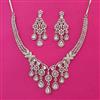 American Diamond Classic Necklace with Rhodium Plating