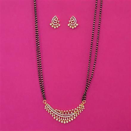 American Diamond Classic Mangalsutra with 2 Tone Plating